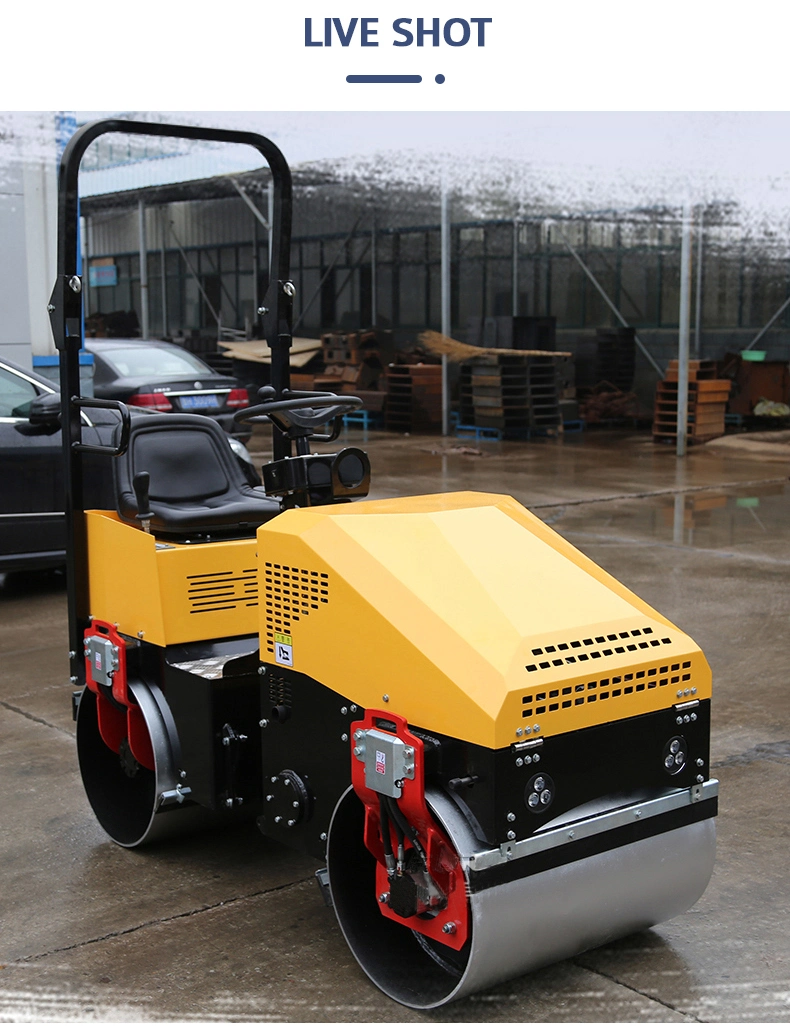 Ride on Used Asphalt Roller Machine Double Drum Vibratory Compactor Mini Road Roller Price